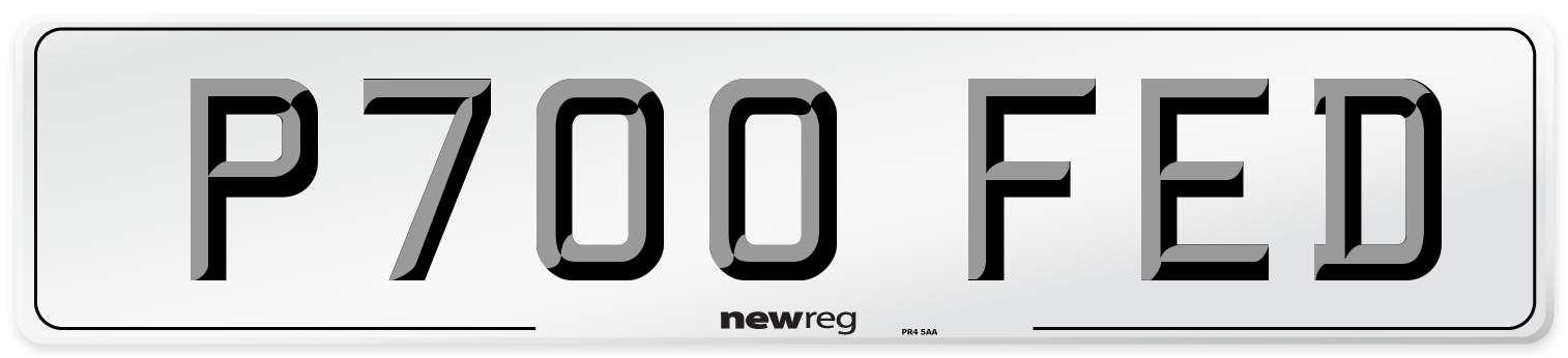 P700 FED Number Plate from New Reg